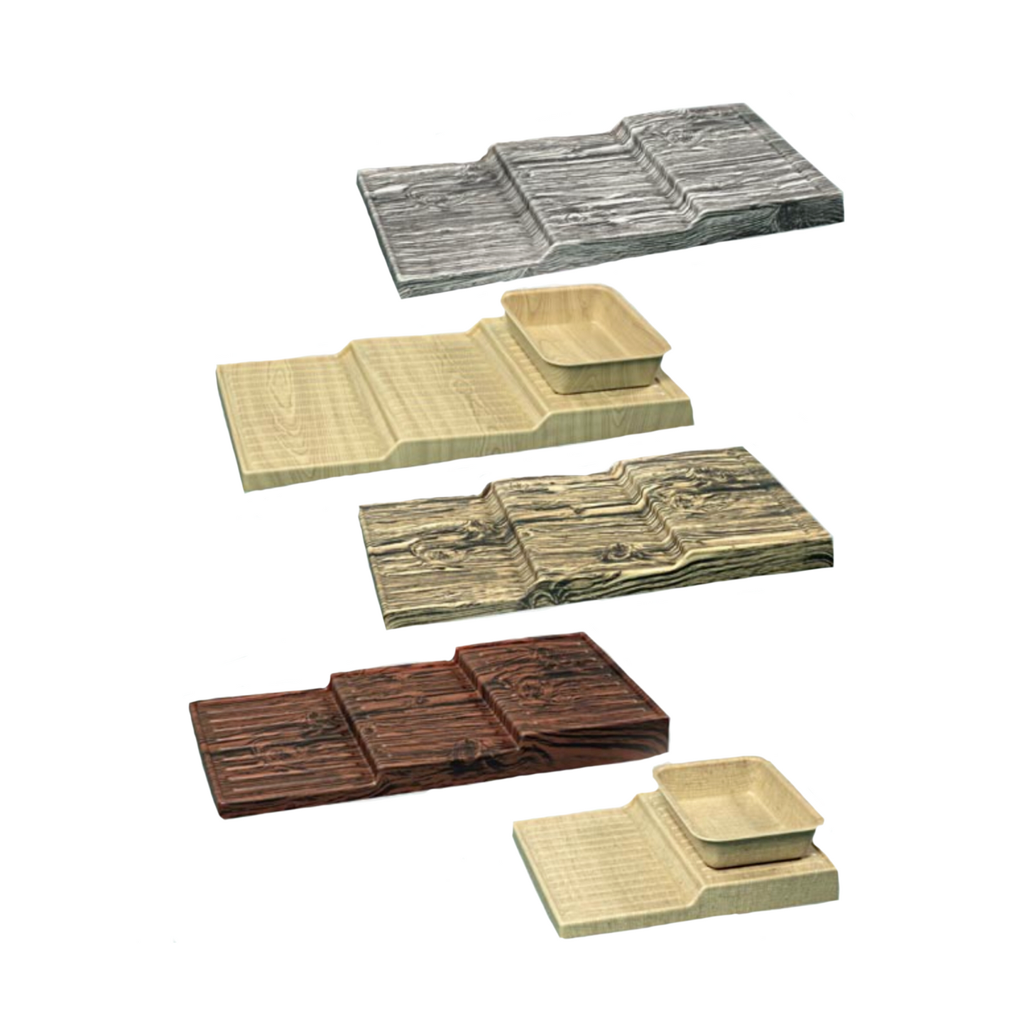 Alzata da banco effetto legno 3 piani - 020.251