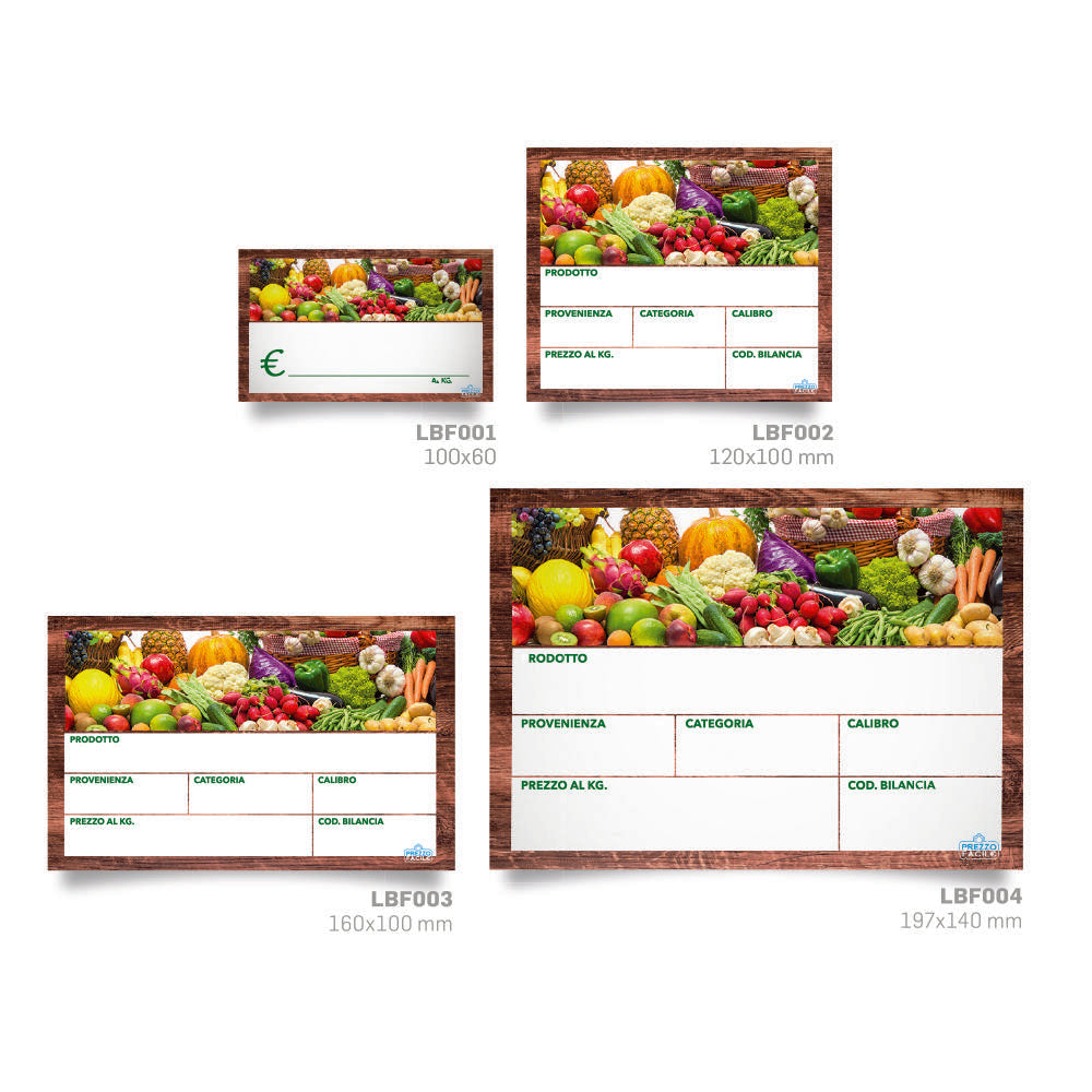 Segnaprezzi settore frutta e verdura - LBF002